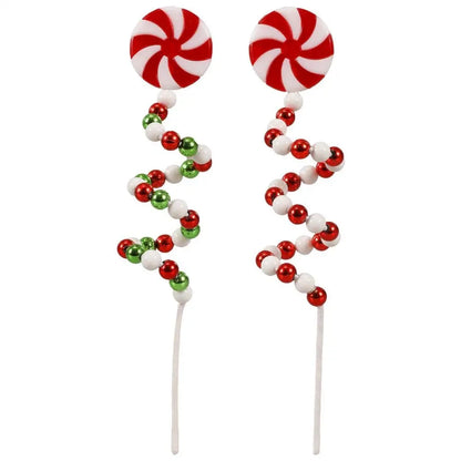 Christmas Candy Cane Decorations Christmas Tree Decoration Red White Lollipop Decoration Curved Candy Christmas Tree Stems Decor Good Vibrations