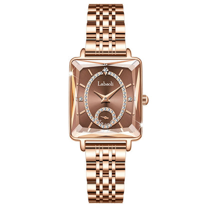 Fashionable Luxury Watches For Woman Diamond Studded Dial Waterproof Steel Strip Quartz Watch reloj часы женские наручные Good Vibrations