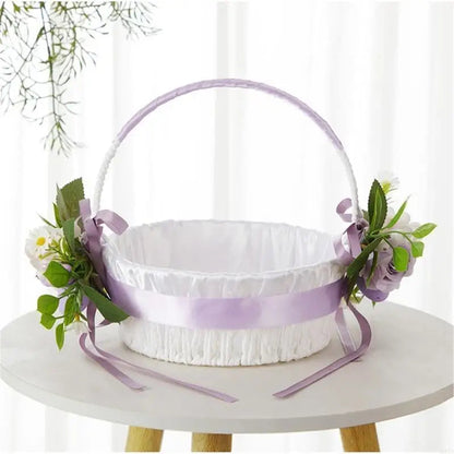 Natural Easter Theme Basket with Decorative Egg Flower For Couples And for Outdoor Activity Spring Event Good Vibrations