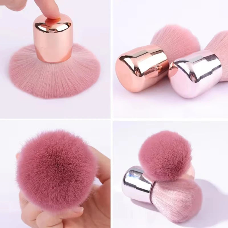 Round Nail Dust Brush Large-sized Remove Nail Dust Brushes Acrylic UV Gel Polish Powder Cleaning Tool Manicure Accessories Good Vibrations