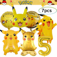 Pokemon Birthday Party Decorations Pikachu DIY Sticker Tableware Plate Tablecloth Baby Shower Kids Favors Gifts Party Supplies Good Vibrations