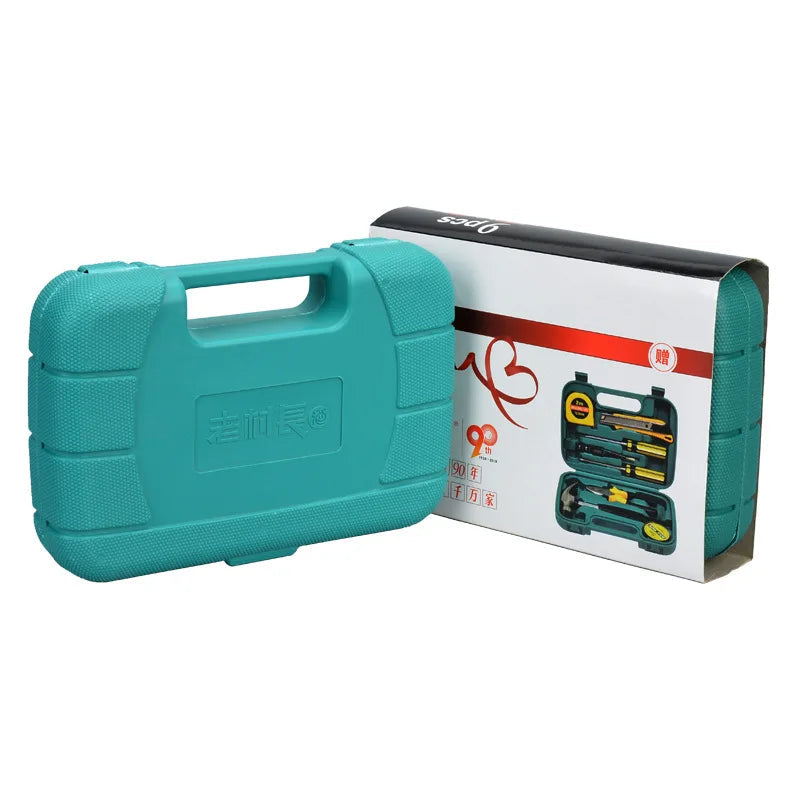 9pcs/set Hand Tool Set Gift Hardware Tool Set Home Handmade Combination Toolbox with Claw Hammer Wire-cutters Screwdriver Good Vibrations