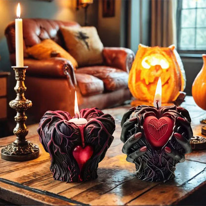 Halloween Candle Silicone Mold Heart Aromatherapy Candle Halloween Decor DIY Gypsum Resin Decor Good Vibrations