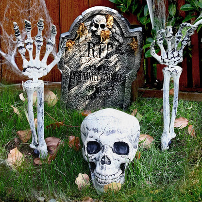 Halloween Skeleton Decoration Halloween Horror Buried Alive Skeleton Skull Garden Yard Lawn Decor For Party Creepy Props Good Vibrations