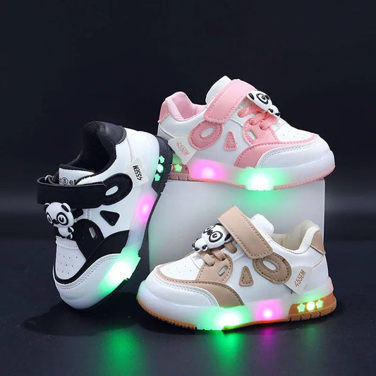 Kid Sneakers 2025 Autumn New Light Up Kid Shoe Trend Boy Sneakers Cute Girl Shoe Fashion Tennis Female Designer Shoe Кроссовки Good Vibrations