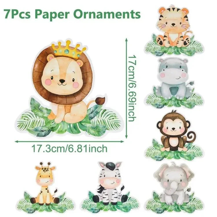 Jungle Safari Birthday Decoration Jungle Animals 1st Birthday Gifts Decoration Wild One Birthday Tableware Baby Shower Decor Good Vibrations