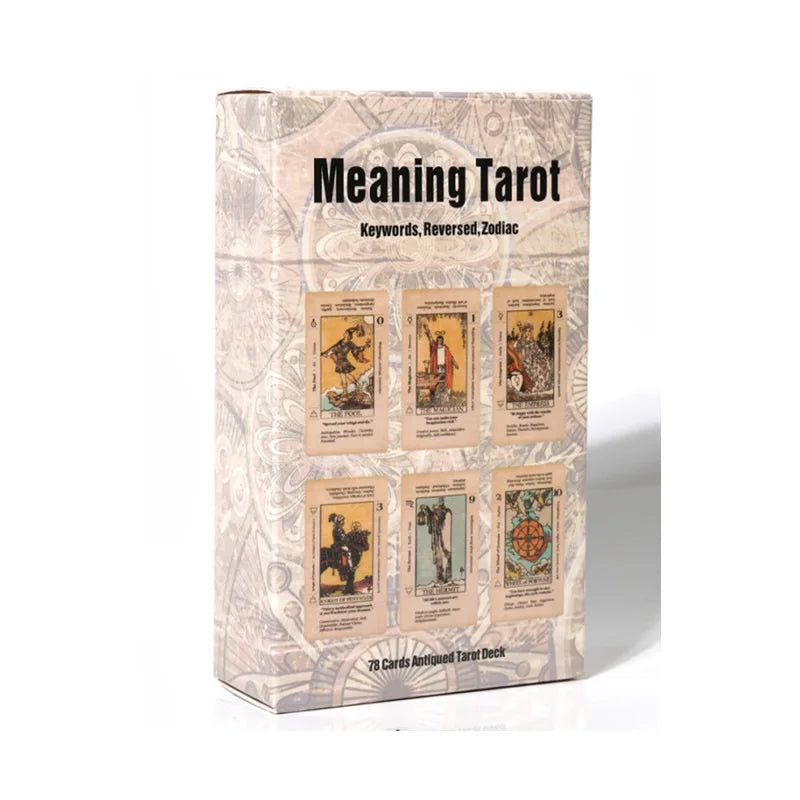 Meaning Tarot Card With Meaning On Them Beginner Tarot Keyword Antiqued Tarot Deck Learn Tarot 78 Cards For Party, Gift Good Vibrations