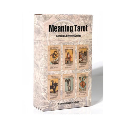 Meaning Tarot Card With Meaning On Them Beginner Tarot Keyword Antiqued Tarot Deck Learn Tarot 78 Cards For Party, Gift Good Vibrations