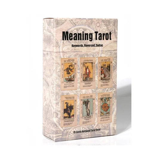 Meaning Tarot Card With Meaning On Them Beginner Tarot Keyword Antiqued Tarot Deck Learn Tarot 78 Cards For Party, Gift Good Vibrations