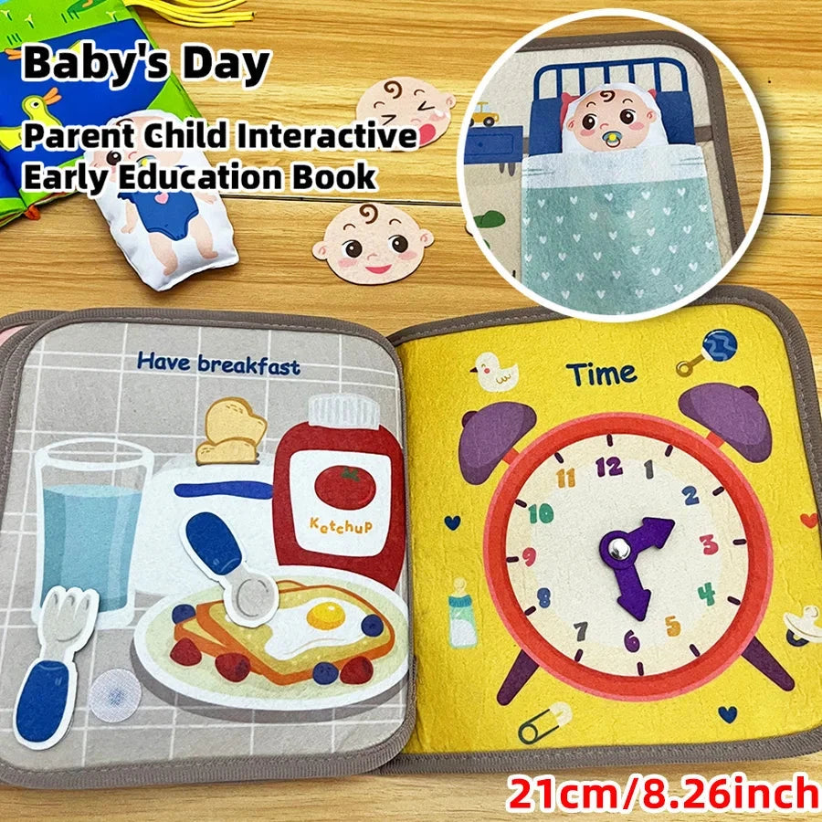 Early Education English Interactive Cognitive Cloth Books Baby Learning Books Baby Soft Books Children's Toys Good Vibrations