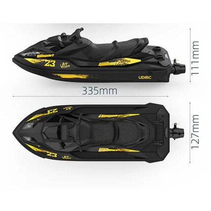 UDI023 RC Speedboat 2.4G Jet Spray RC Boat Remote Control Ship Waterproof Self-Righting LED Lights RTR High-Speed Models Toys Good Vibrations
