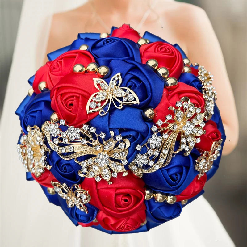 Navy Wedding Bouquet Bridesmaid Bridesmaid Holding Flowers for Wedding Decoration Good Vibrations