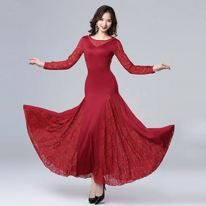 Modern Dance Costumes Long Skirt Wearing Outfit for Adult Women Stage Performance Dancing Suit Costume Practice Clothes Good Vibrations