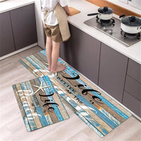 Soft Washable Non-Slip Kitchen Floor Mat for Bedroom Living Room Hallway Bathroom Entrance Long Bedside Carpet Good Vibrations