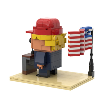 Gobricks MOC Building Blocks Presidential Cartoon Model DIY Toys Gift Good Vibrations