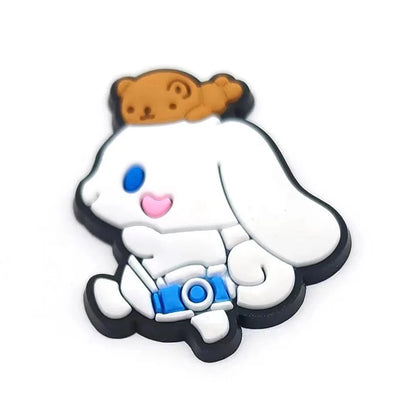 Sanrio Anime Hello kitty Kuromi Pochacco Shoe Charms for Clogs Bag Crocs Sneakers Shoe Decorations Bag Decors Good Vibrations