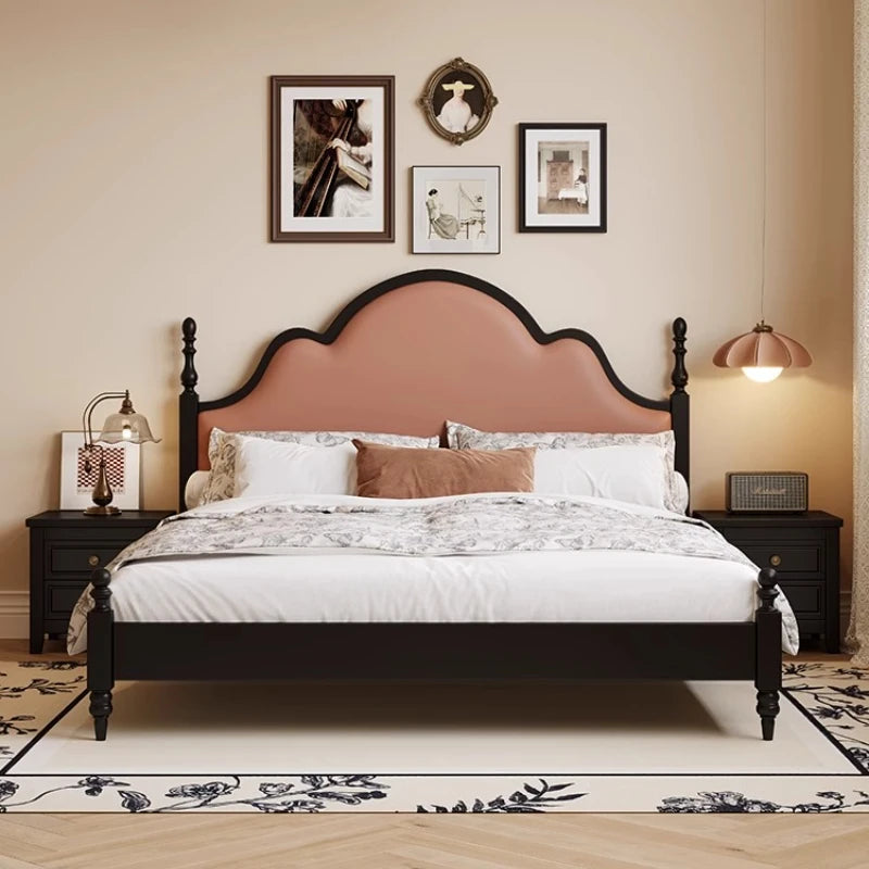 Double Headboard Beds Modern Unique French Lounge Beds Bedroom Sleeping Lounge Muebles Para Dormitorio House Accessories Good Vibrations