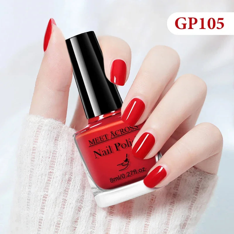 8ml Water-Based Nail Polish 48 Colors Long Lasting Quick Drying No Need of Lamp to Cure Nail Supplies Vernis for Nails Manicure Good Vibrations