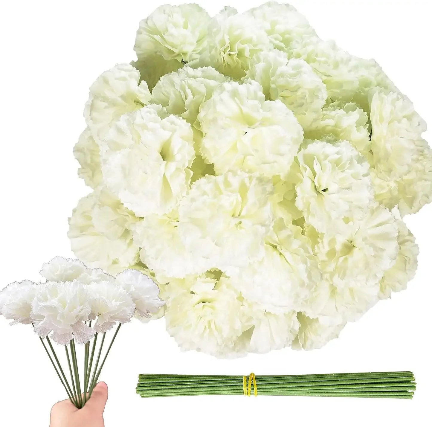 50Pcs Mexican Marigold Artificial Flowers for Day of The Dead Diwali Home DIY Craft Party Halloween Dia De Los Muertos Decor Good Vibrations