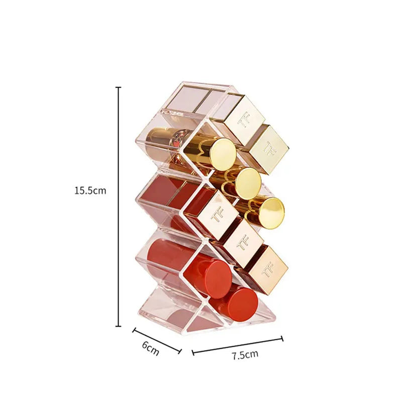 Transparent lipstick Cosmetic Makeup Acrylic Makeup Brush Tool Storage Box Case Make-up Brush Holder Table Organizer Makeup Tool Good Vibrations