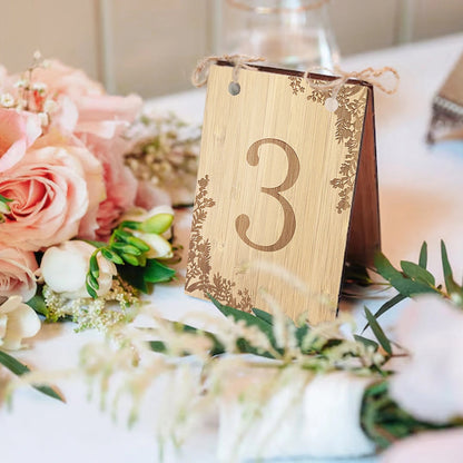 5 pcs Wooden Wedding Table Number Set,Reusable Seating Chart Table Number Card,Perfect For Wedding,Events Or Catering Decoration Good Vibrations