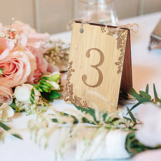 5 pcs Wooden Wedding Table Number Set,Reusable Seating Chart Table Number Card,Perfect For Wedding,Events Or Catering Decoration Good Vibrations