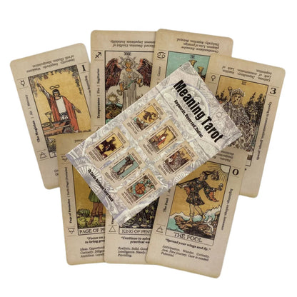Meaning Tarot Card With Meaning On Them Beginner Tarot Keyword Antiqued Tarot Deck Learn Tarot 78 Cards Good Vibrations