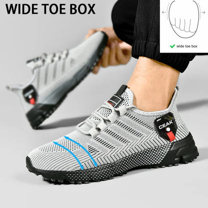 Men's running shoes are lightweight and breathable casual shoes, daily men's widened outdoor casual sports shoes are simple Good Vibrations
