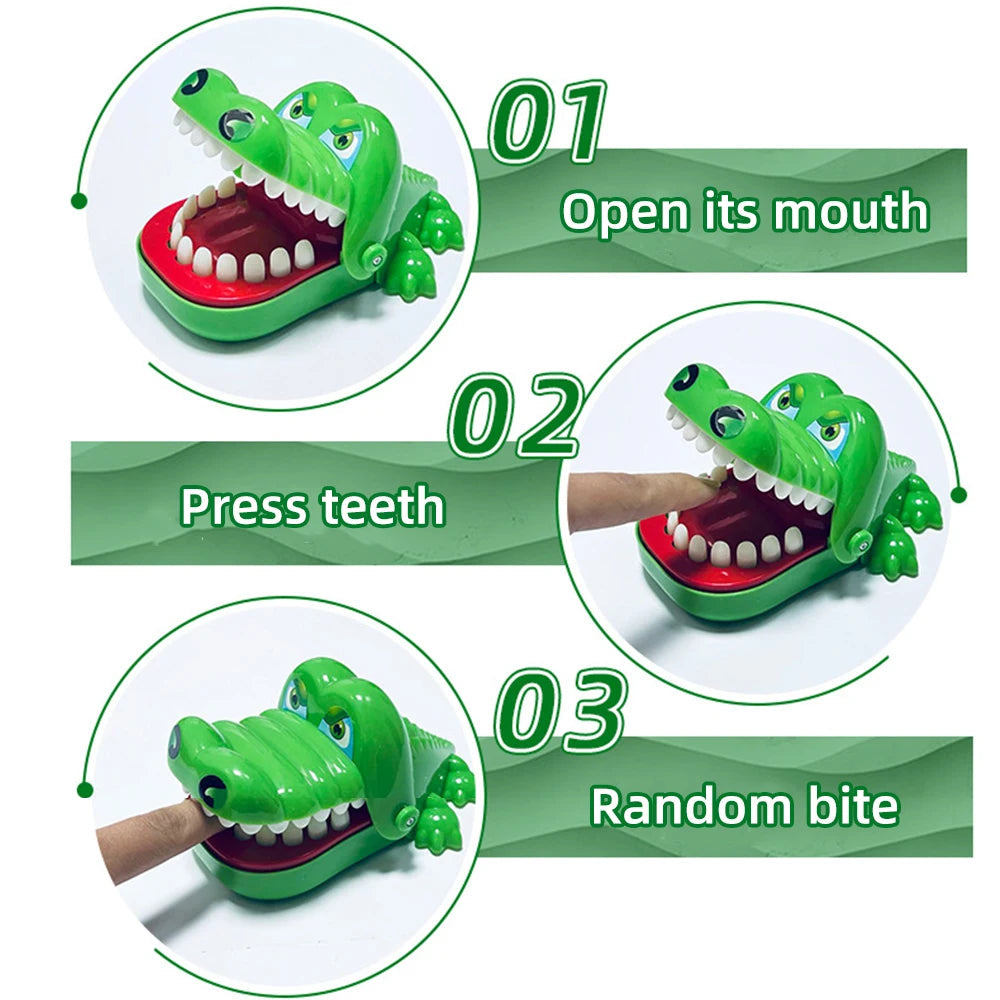 Crocodile Teeth Toys Children's Crocodile Bites Fingers Reaction Training Novelty Children's Lucky Game Trick Decompression Toy Good Vibrations