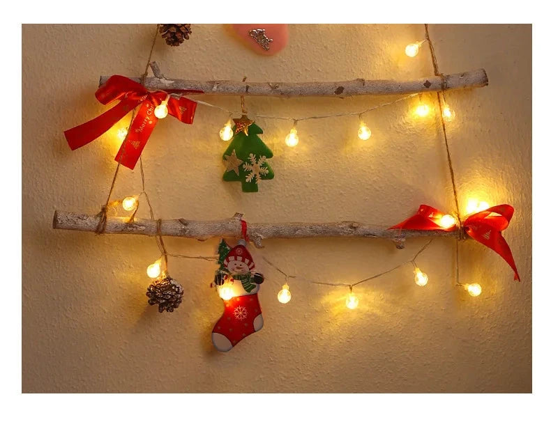 Christmas Decorations Wall Light Non-woven Christmas Tree Christmas Scene Decoration Window Decoration Supplies Santa Good Vibrations