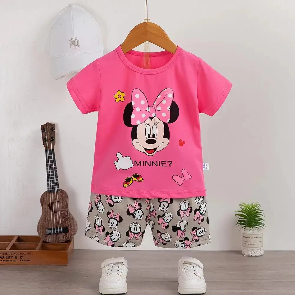 girls clothes set Short Sleeve 2pcs Tshirt+Short 1 2 3 Years Old Summer New Clothing Girls Casual Loose Thin clothes Good Vibrations