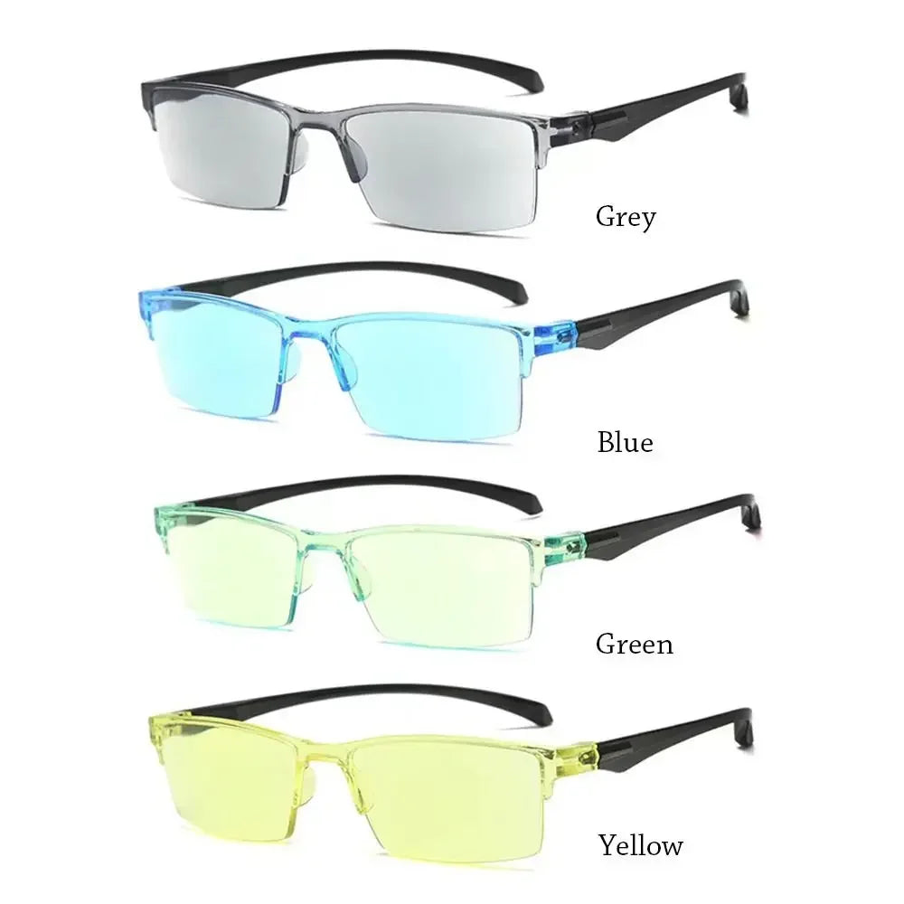 Smart Automatic Zoom Reading Glasses Anti Blue Ray Eyeglasses Autofocus Power Half-Rim Near Far Computer Glasses Good Vibrations