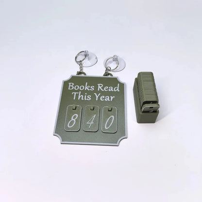 Hanging Bookshelf Counter Books Read This Year Personalized Reading Counter Bookish Decor Bookshelf Sign Reading Plan Management Good Vibrations