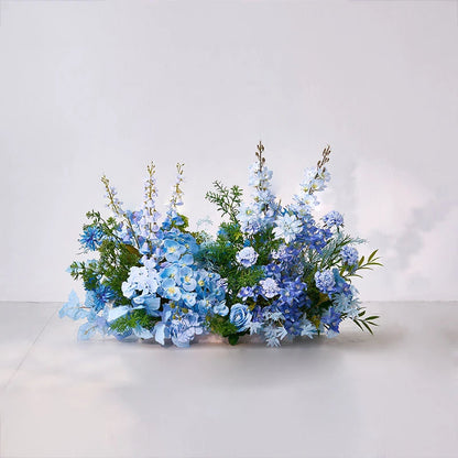 2m Rose Delphinium Flower Row Wedding Artificial Table Floral Commercial Plaza Partition Hotel Scene Layout Floor Flowers Decor Good Vibrations