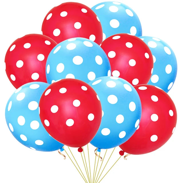 20pcs Polka Dot Balloons Globes 12Inch Pink Blue Latex Polka Dot Balloon Multicolor Wedding Birthday Party Festival Decoration Good Vibrations