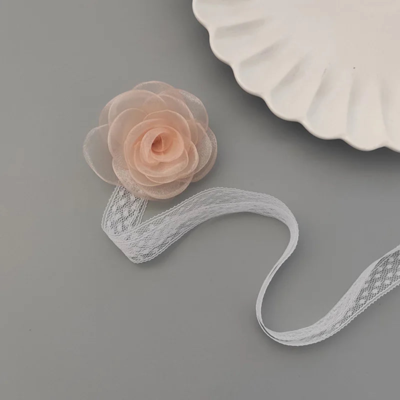 Girls Bridesmaid Wrist Flowers Pearl Ribbon Rose Bracelet for Wedding Prom Party Bride to Be Bridesmaid Gift Wedding Accessories Good Vibrations