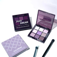 Purple charm dream girl nine-color eye shadow plate smoke purple low saturated pearl matte purple spicy multi-color eye shadow Good Vibrations