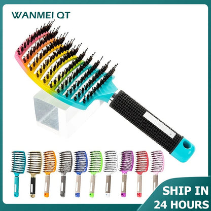 1pc Magic Scalp Massage Hair Brush for Women - Professional Detangling Tool for Wet Curly Hair - Hairdressing Tool Good Vibrations