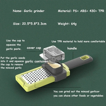 Kitchen Novel Garlic Crusher Ginger Grinding Grater Planer Slicer Chopper Kitchen Gadgets Accessories Home-Appliance Good Vibrations