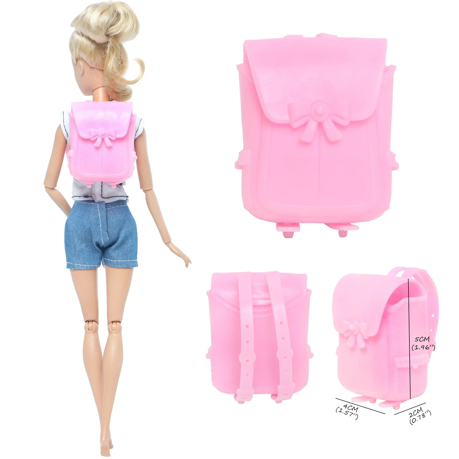 Mixed Doll Accessories Shoe Rack Pink Bed Bike Bag Sofa Dresser Display Doll Holder Dollhouse Furniture for 30cm Girl Doll Toy Good Vibrations