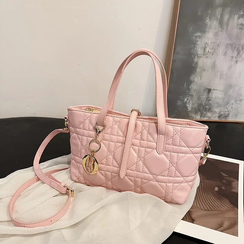 Elegant Designer Leather Shoulder Bag Women's Crossbody Handbag Ladies Tote Purse Luxury Classic Messenger Bag Good Vibrations