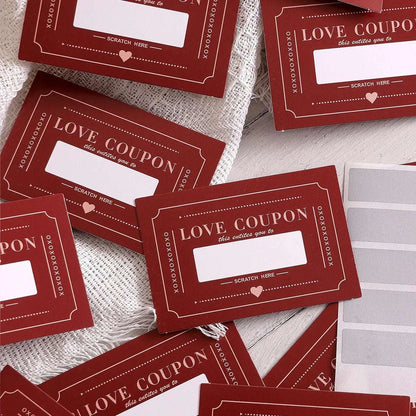 Scratch-Off Love Coupons, 10 Pieces, DIY Valentine