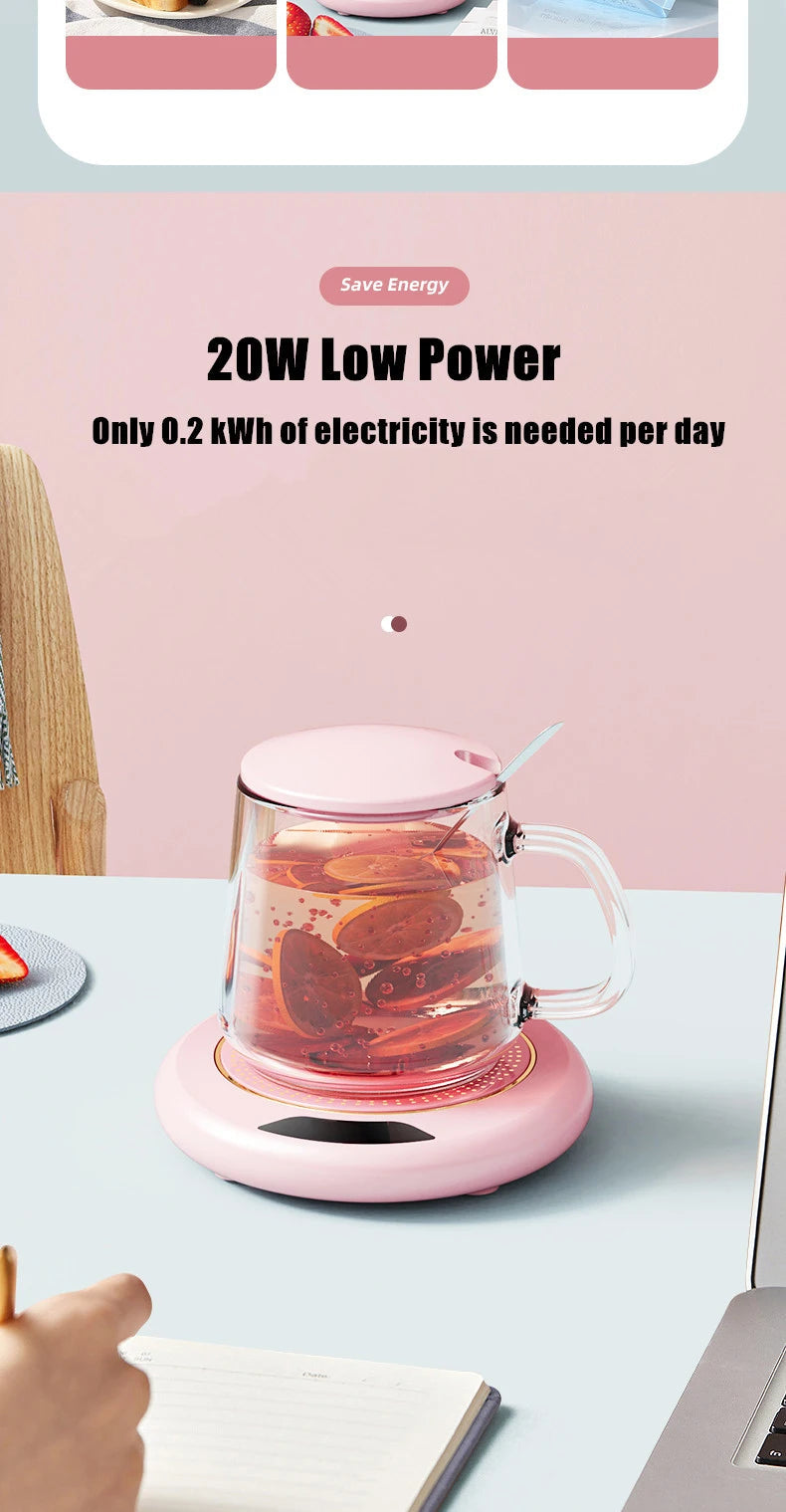 1PC Thermostatic Heating Coaster USB Home Heating Coaster 3-speed Adjustment Heating 55 Degrees Constant Temperature Good Vibrations Adult Super Store