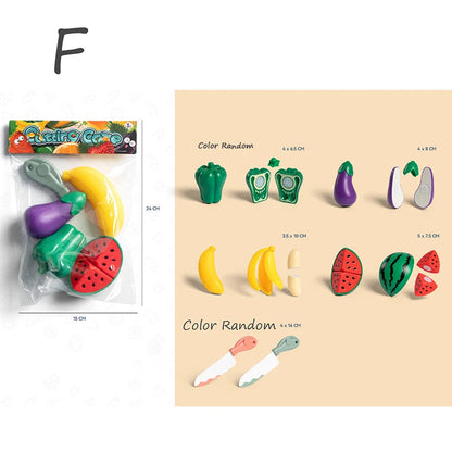 Children Pretend Play Cooking Toys Simulation Food Fruit Vegetable Kitchen Toys Montessori Educational Interactive Toy For Girls Good Vibrations