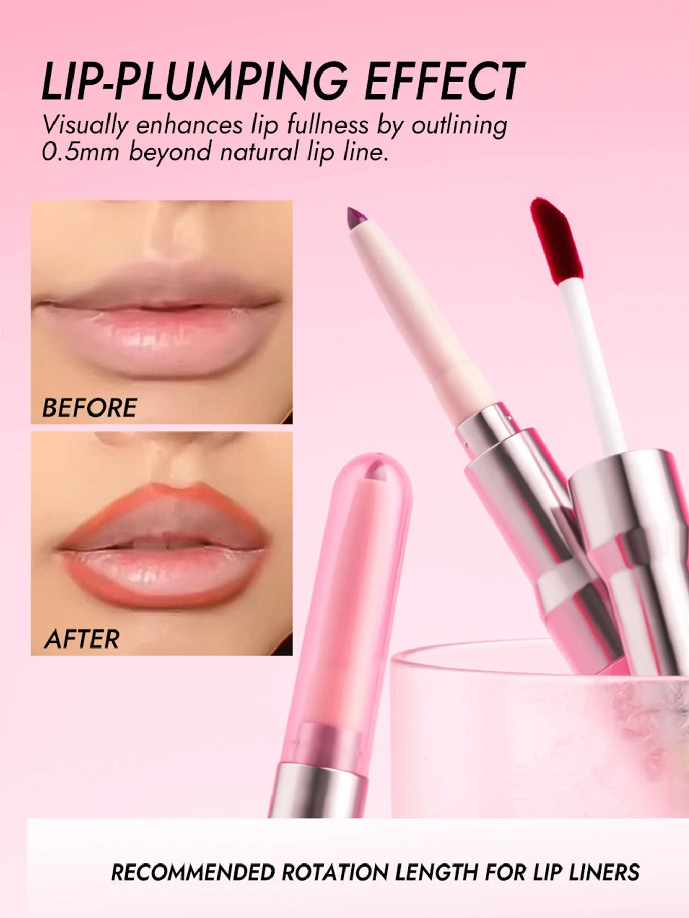 2-in-1 Lip Liner and Gloss Pen – Smooth Matte Liner & Mirror Shine Gloss for Defined, Juicy Lips – Perfect for Daily Makeup, Dat Good Vibrations
