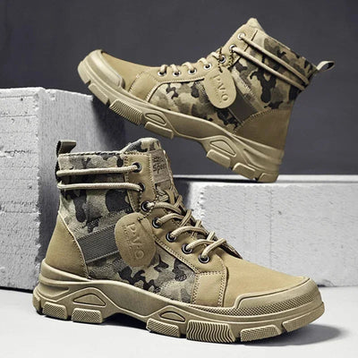 Camouflage Boots for Men Autumn Winter Platform  Boots Outdoor High-top Shoes Men Ankle Boots Buty Robocze Meskie