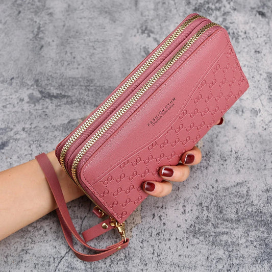 2024 New Purse Ladies Long Zipper Wallet Fashion Embossed Large-capacity Mobile Phone Pocket Purse Good Vibrations