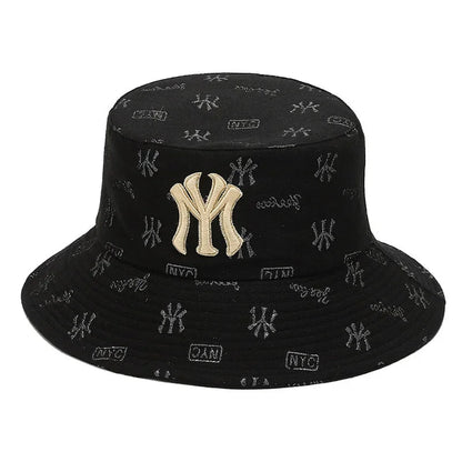 Unisex Letter Embroidery Fisherman Hat Women Summer Versatile Sunscreen Hats Sun Hat Men Trend Bucket Hats Good Vibrations