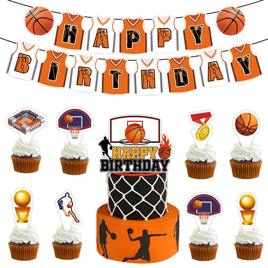 Basketball Happy Birthday Cake Topper Basketball Cupcake Toppers Basketball Theme Boys Birthday Party Cake Decorations Supplies Good Vibrations
