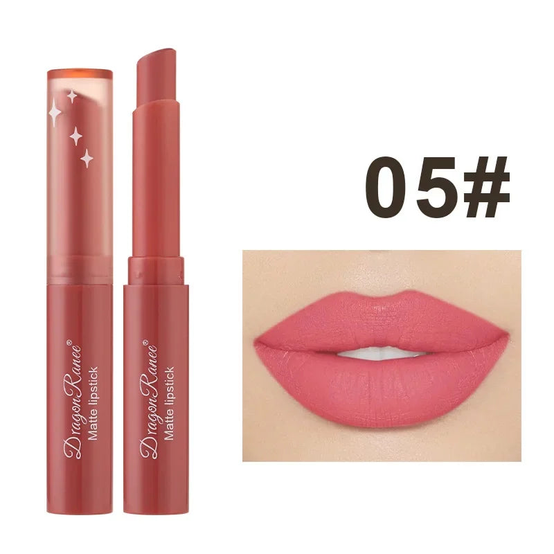 Nude Matte Lipstick Waterproof Lip Sticks Not Fading Sexy Red Velvet Lipsticks for Women Make Up Long Lasting Lip Cosmetics Good Vibrations